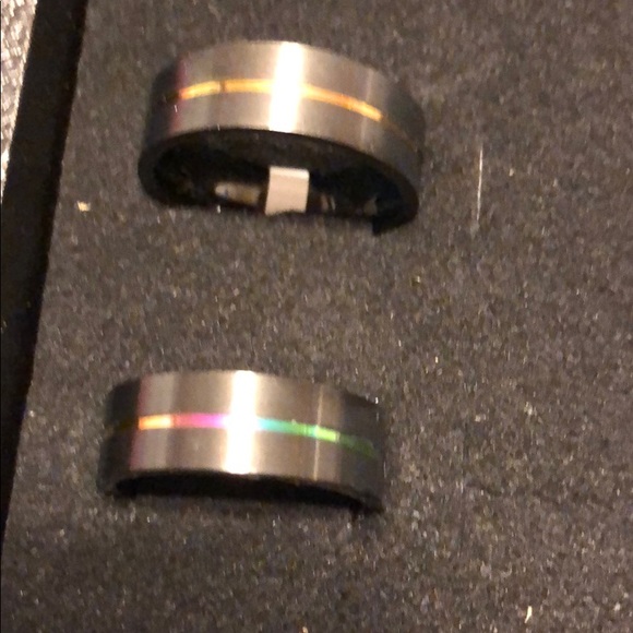 8MM Black Titanium Ring For Men Women Wedding Band - Picture 4 of 5